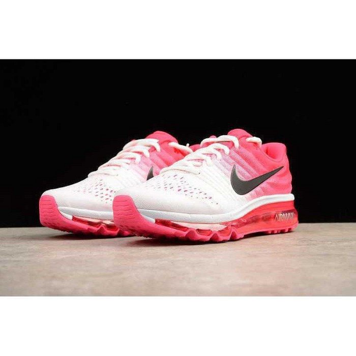 全新NIKE AIR MAX 2017 全氣墊 飛線 白粉 白桃 黑勾 輕量 女鞋 849560-106