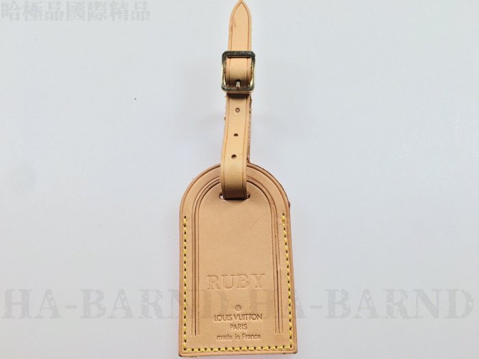 【哈極品】二手品 《Louis Vuitton LV 原廠全皮行李吊牌 / 掛飾》