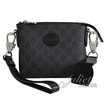 【茱麗葉精品】全新商品 GUCCI 專櫃商品 723306 Interlocking G 經典印花兩用小方包.黑 現貨