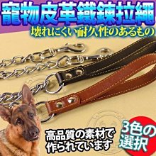 【🐱🐶培菓寵物48H出貨🐰🐹】DYY》寵物皮格好擋頭鐵鍊拉繩120cm40mm*1.8米特價140元