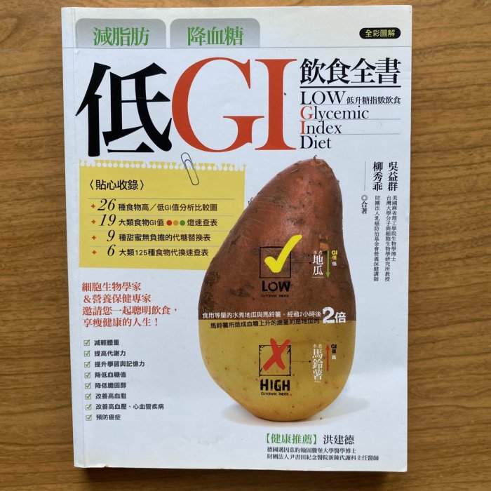 【MY便宜二手書/保健養生*FV】減脂肪降血糖-低GI飲食全書│吳益群,柳秀乖│原水文化