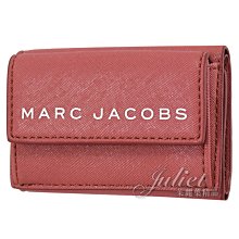 【茱麗葉精品】【全新精品 優惠中】MARC JACOBS 馬克賈伯 專櫃商品 經典LOGO三折扣式小短夾.玫紅 現貨