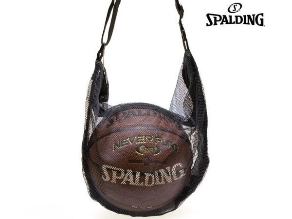 (布丁體育)SPALDING 斯伯丁 單顆裝籃球網袋 籃球袋 SPB5321 另賣 nike molten 打氣筒 籃球