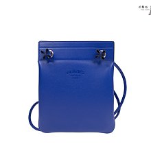 【巴黎站二手名牌專賣店】＊現貨＊HERMES 愛馬仕 真品＊D刻 7T藍 經典ALINE TOTE BAG系列扁斜肩背包