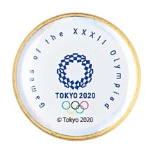 貳拾肆棒球-日本帶回 Asics 東京奧運紀念章/日製