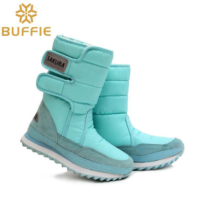 中筒靴 甩貨冬季雪地靴多款中筒防滑女鞋加絨加厚多色外貿大-水水時尚
