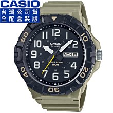 【柒號本舖】CASIO 卡西歐超大錶徑運動錶-黑面棕色錶帶 # MRW-210H-5A (台灣公司貨全配盒裝)