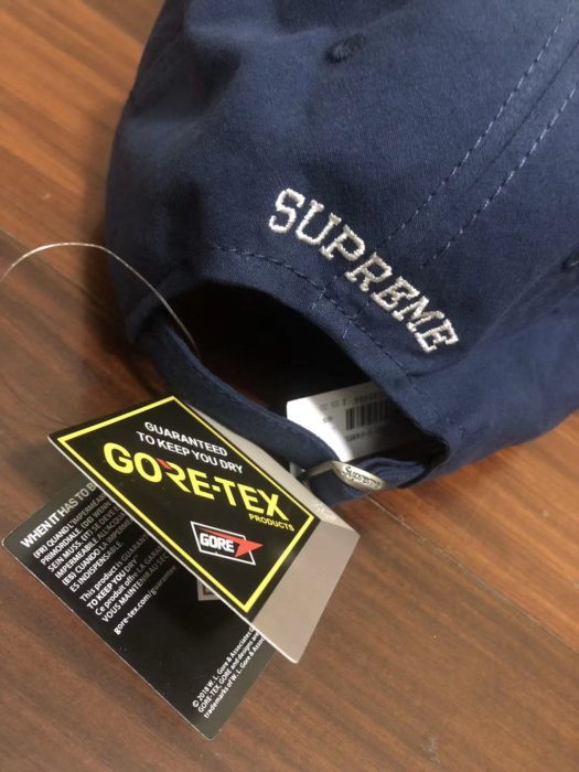 美國正品supreme gore-tex新款 大S logo 防風防水深藍橙色帽子鴨舌帽子