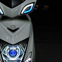 GAMMAS-HID台中廠-YAMAHA-新勁戰X 新勁戰三代 遠近魚眼PVC光圈LED內光圈天使眼-35瓦55瓦