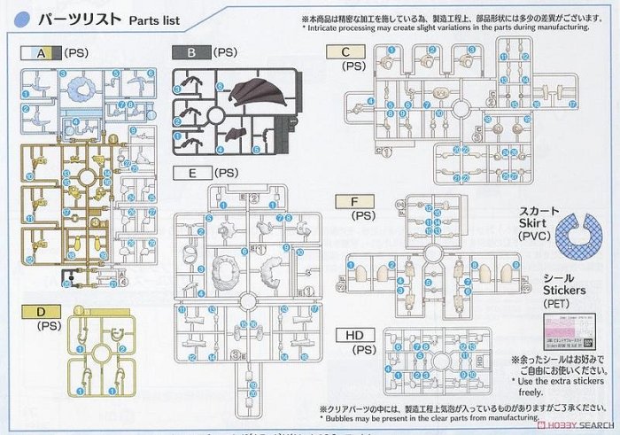 玩具e哥萬代組裝模型30MS組裝少女輕作戰身體配件 THE BLUE SKY2 顏色A 偶像大師閃耀色彩 代理66313