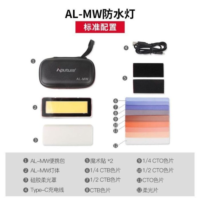 【eYe攝影】Aputure 愛圖仕 AL-MW 防水LED燈 持續燈 補光 攝影 深潛 航空鋁 防水 10M 水中攝影