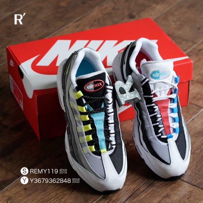 R代購 Nike Air Max 95 QS Greedy 2.0 Neon 彩虹鴛鴦 atmos CJ0589-001