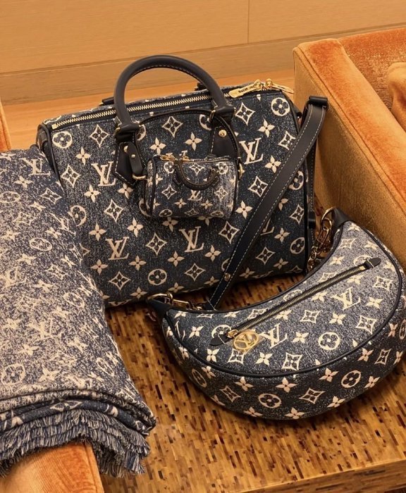 Louis Vuitton Monogram Denim Micro Speedy Bag Charm