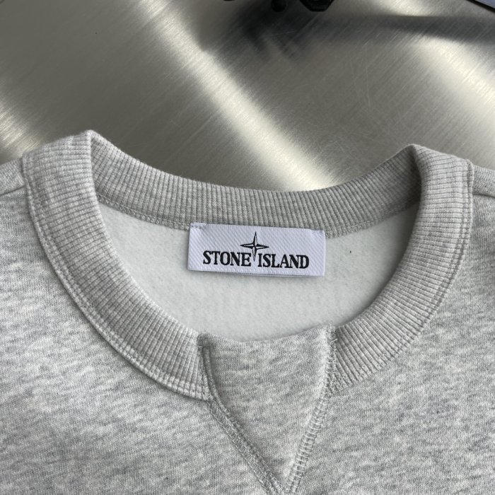 『名品站』stone Island長袖T恤 英倫風男士圓領T恤 原單大牌 外貿專櫃抓絨套頭衛衣男裝上衣11SG661