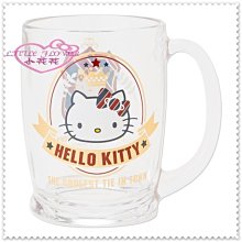 ♥小花花日本精品♥ Hello Kitty 透明日本製玻璃杯 馬克杯 手把杯 大臉條紋國旗學院現貨11139102