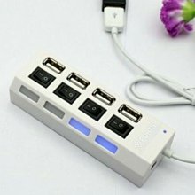 【小樺資訊】含稅4口HUB擴展 usb2.0 4口USB HUB 1拖4 / 1分4獨立開關帶燈集線器帶電源燈