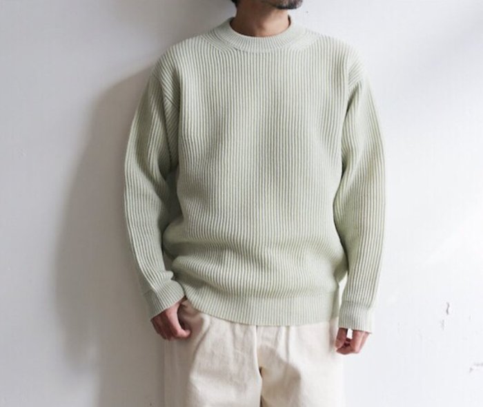 21SS AURALEE HEMP RIB KNIT BIG P/O - Light Green size:4 | Yahoo