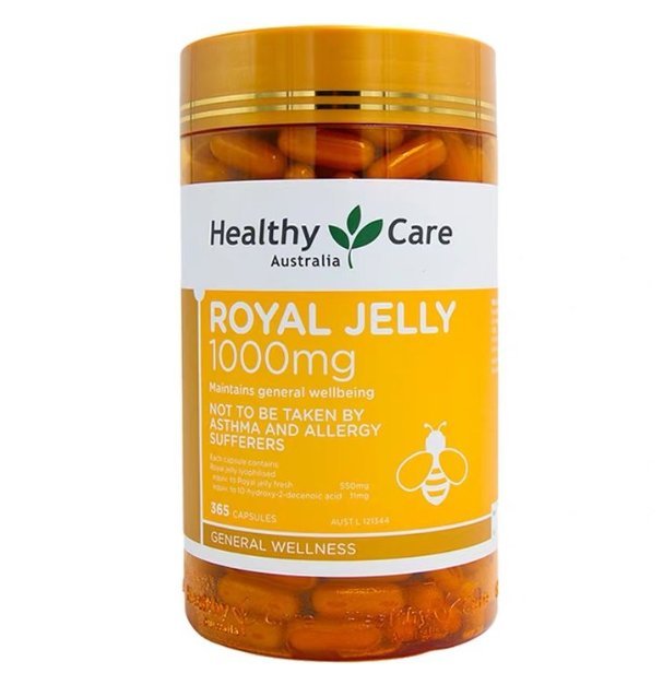 【SJ代購】 澳洲Healthy Care 蜂王乳膠囊 蜂王漿365粒1000mg 蜂王乳膠囊 最新效期