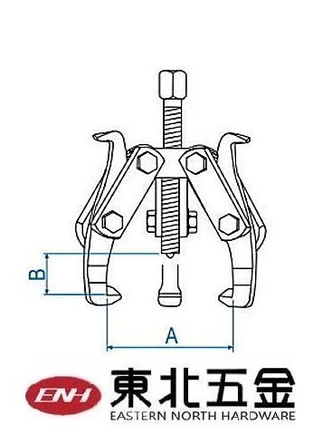 //附發票 ＊東北五金＊正台灣製 黑手牌 軸承拔輪器 軸承拔取器 三爪拔輪器 70-150MM BH-916