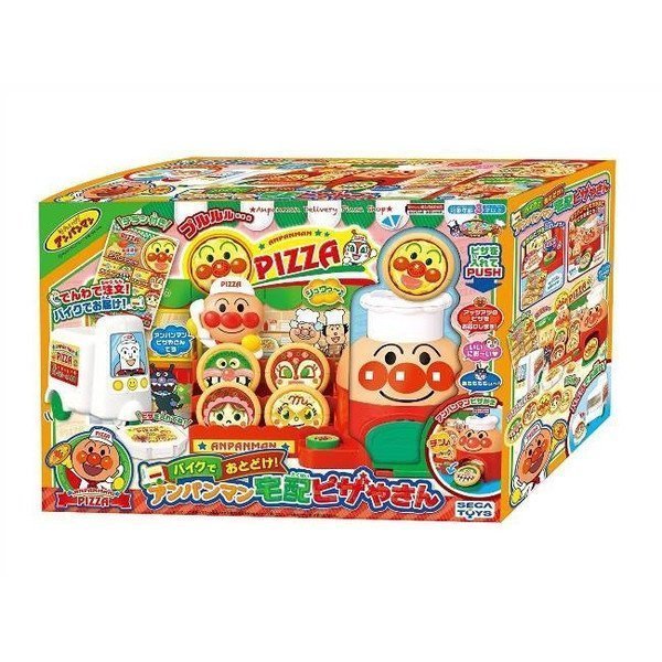 【唯愛日本】17073100001 披薩外送玩具 麵包超人 細菌人 小病毒 辦家家酒 pizza 玩具