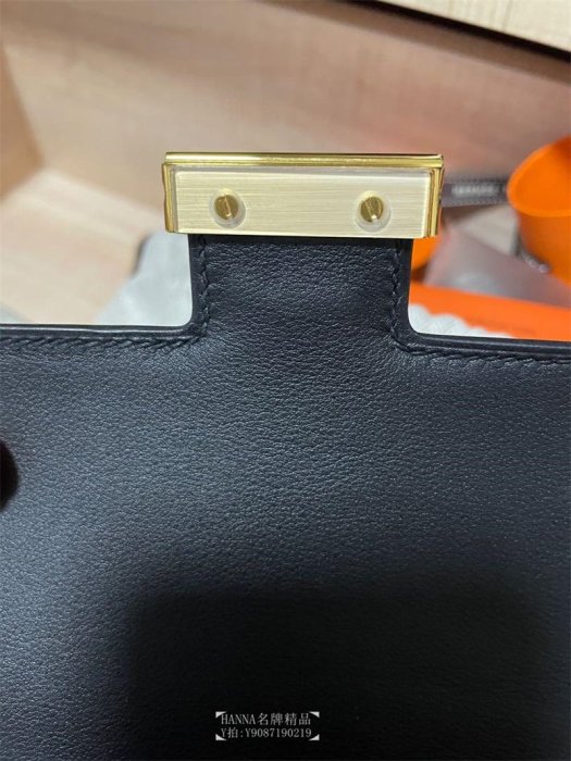 HANNA精品 Hermes Mini Constance 康康包 epsom 18黑色 金釦 單肩包