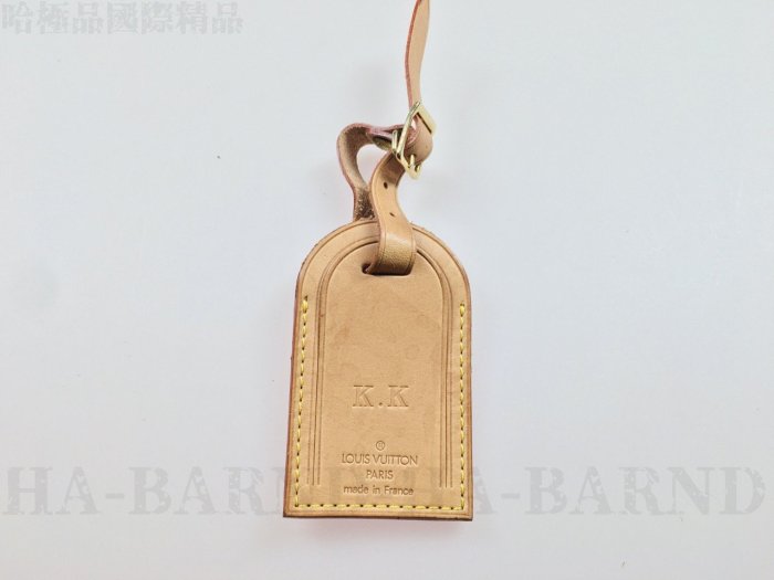 【哈極品】二手品 《Louis Vuitton LV 原廠全皮行李吊牌 / 掛飾》