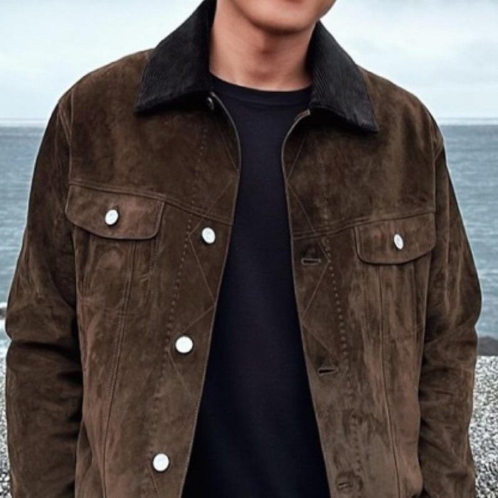 BERLUTI suede Leather jacket 咖啡色麂皮外套  正品現貨