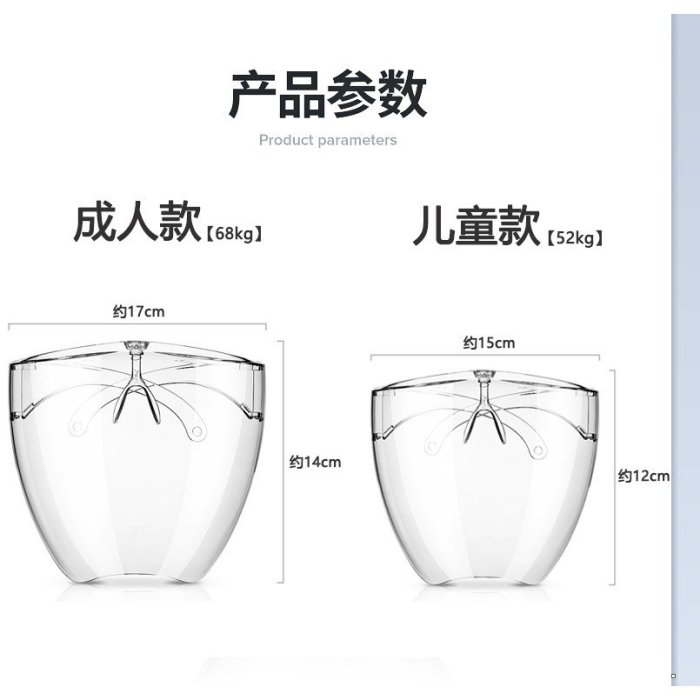 森尼3C-防霧 防護 面具 防油 防污 防油飛濺 面罩 防病毒 飛沫 防疫 透明 面罩 全臉 頭戴式 炒菜 廚房 外出 男女-品質保證