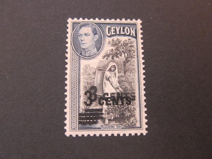 【雲品1】錫蘭Ceylon 1940 Sc 290 Double OverPrint vatriety復印變体 MH  庫號#p18 80831