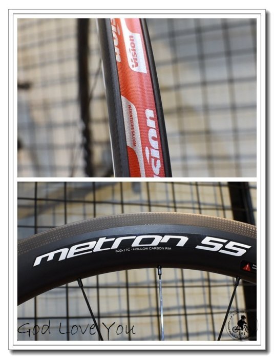 (高雄191) VISION Metron 55 Clincher 碳纖維板輪(OPEN框) 公路 三鐵輪組