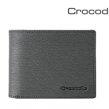 【寧寧精品*台中30年老店* Crocodile 鱷魚】黑色 現貨 真皮 12卡壓釦零錢男短夾 0103-10403-1