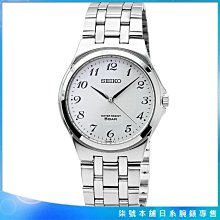 【柒號本舖】SEIKO 精工超薄石英鋼帶男錶-白面 / SCXP027
