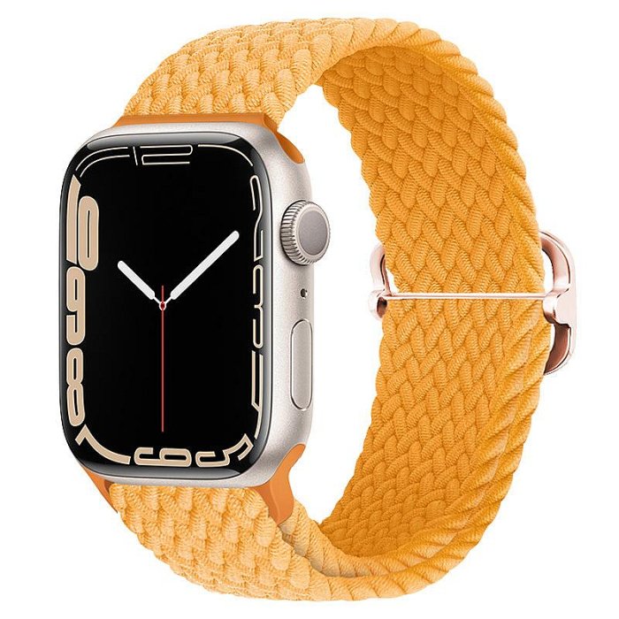 手錶帶 蘋果表帶適用于apple watch尼龍金屬扣可調節尼龍編織手表帶
