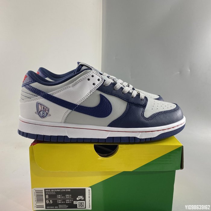 IKE Dunk Low " Brooklyn Nets " 75週年 灰藍 籃球鞋 DD3363-001 36-46