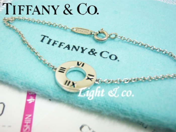 【Light & co.】專櫃真品已送洗 Tiffany & Co 925 純銀 ATLAS系列 羅馬 數字 手鍊 新款