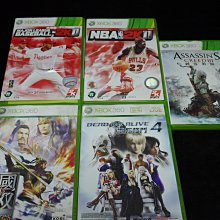 【阿輝の古物】遊戲片/XBOX 360_MBL2K11 NBA2K11 刺客教條 三國無雙 生死格鬥_一批合售_#D22_1元起標無底價