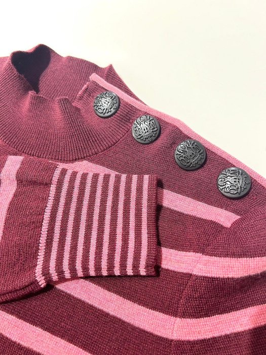 [ RainDaniel ] STELLA McCARTNEY 英國時尚品牌 條紋立領針織羊毛衫