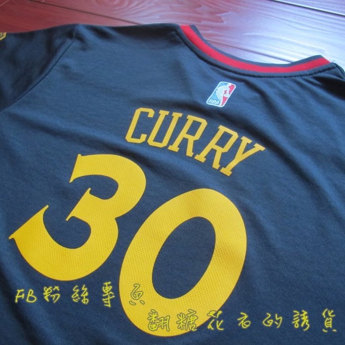 NBA官網正品 adidas 兒童青年版 Thompson Curry Iguodala 勇士隊 猴年 黑色短袖球衣