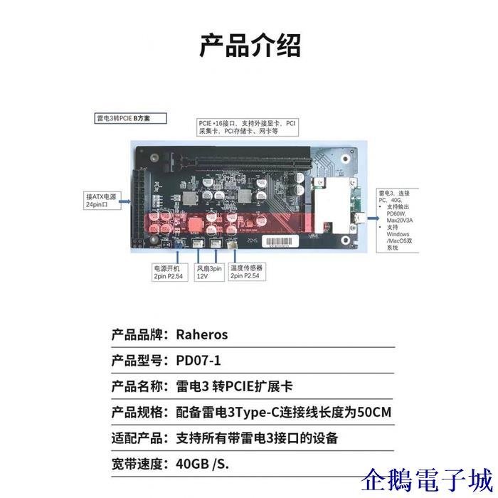 溜溜雜貨檔Thunderbolt3 雷電3轉PCIE筆記本外接顯卡擴展塢eGPU拓展盒