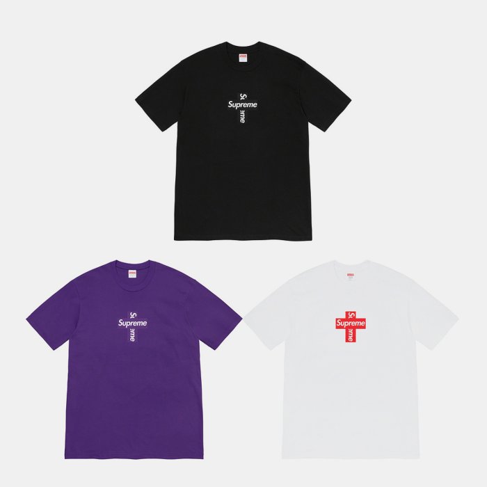 Buy Supreme Cross Box Logo Tee 'Black' - FW20T25 BLACK