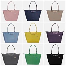 法國正品代購 ~Longchamp  刺繡飛馬 限量新色 長柄中號 水餃/單肩購物包