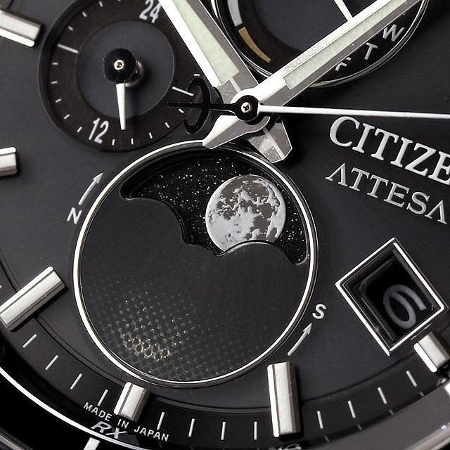 預購 CITIZEN BY1001-66E 星辰錶 手錶 41.5mm ATTESA 光電環保驅動電波 黑色面盤 月相 鈦金屬錶帶 男錶女錶