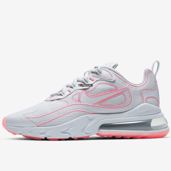 【正品】ONE YEAR_ Nike Air Max 270 React 灰色 白灰 灰橘 氣墊 慢跑 CQ6549-100潮鞋