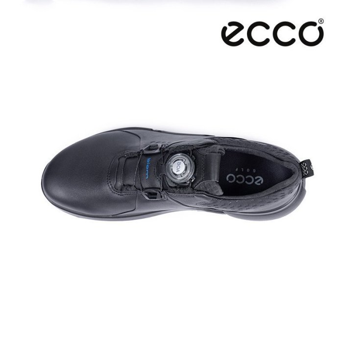 正品 Ecco愛步 高爾夫球鞋男子健步H4 BOA黑色無釘舒適 2021新款