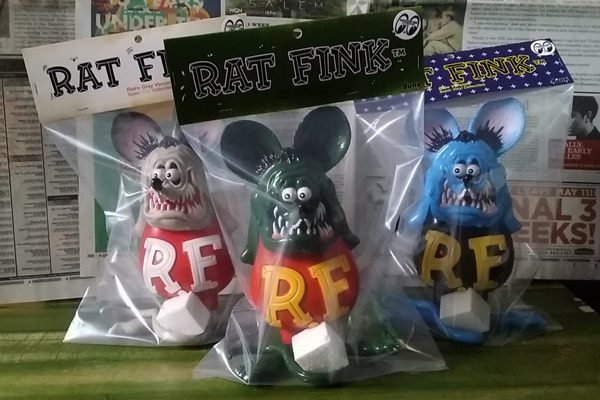 (I LOVE樂多)日本製RAT FINK Soft Vinyl Statue(粉芋)經典站姿老鼠芬克公仔 RF值得你收藏