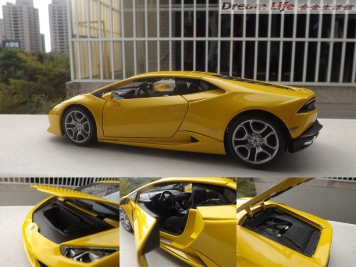 【Maisto 精品】1/18 Lamborghini Hurcan LP610-4 藍寶堅尼~全新黃色~特惠價~!