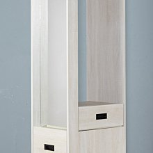 【設計私生活】維克1.3尺白木紋三抽穿衣鏡、收納櫃、側邊櫃(免運費)106A