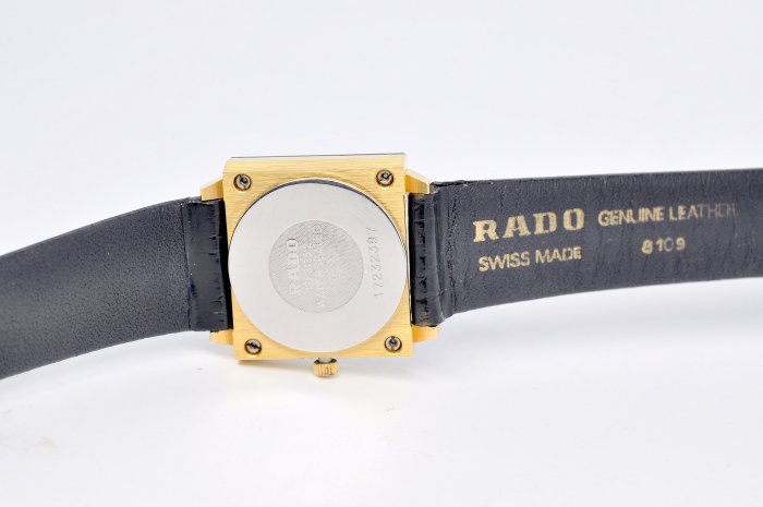 《寶萊精品》RADO 雷達表金黑黃方型石英女子錶