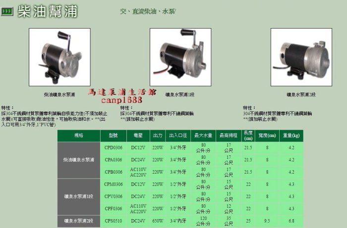 台灣製造  DC12V DC 24V白鐵抽水機 露營車 循環馬達 礦泉水泵浦 水車 白鐵葉輪