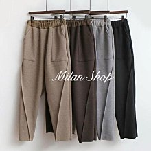 ☆Milan Shop☆網路最低價 正韓Korea專櫃款 修身3D剪裁大口袋羊絨休閒褲 4色$799(特價)